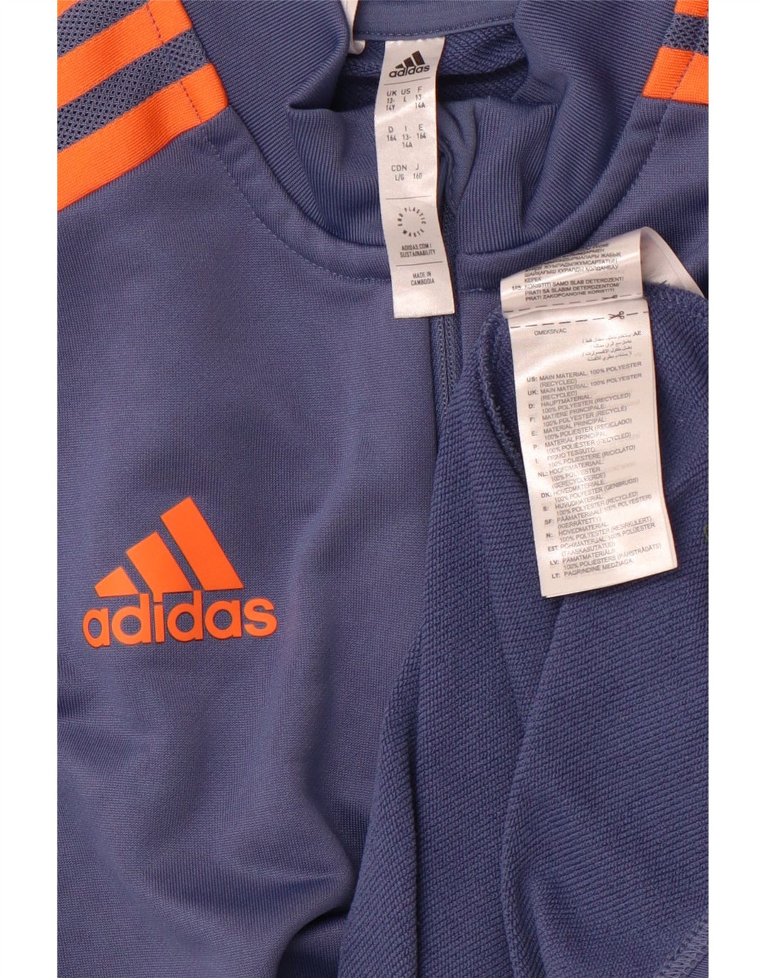 ADIDAS Boys Manchester United Pullover Treino Top 13-14 Anos Azul