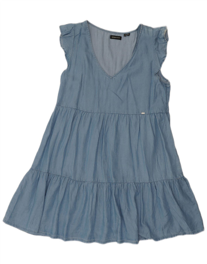 Vestido feminino Superdry A-Line UK 12 Médio Azul Lyocell