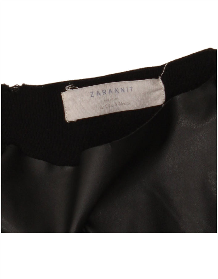 Top feminino ZARA com manga 3/4 e ombro de fora Reino Unido 10 pequeno preto