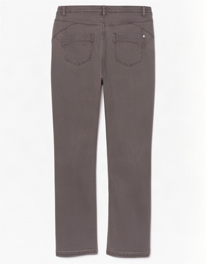 Marks & Spencer Calça Jeans Feminina Crop Slim UK 12 Médio W30 L26 Algodão Cinza