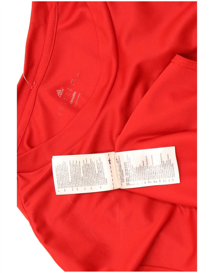 Adidas Mens Climalite Camiseta Top XL Vermelho Poliéster
