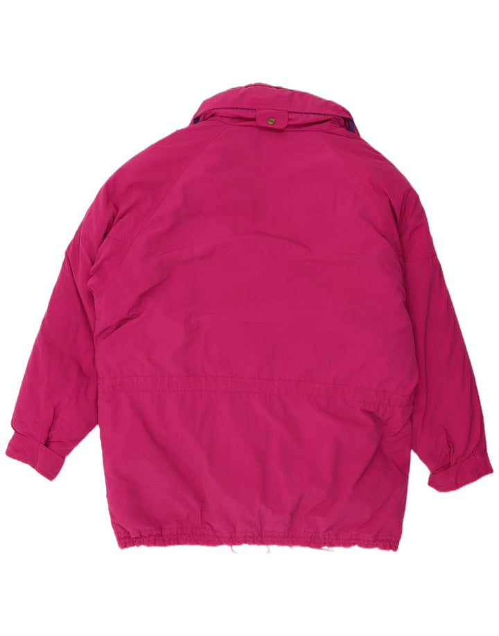 Jaqueta de esqui feminina com capuz Sympatex UK 18 XL poliéster rosa