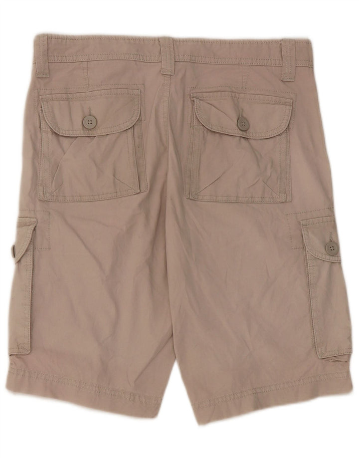 Benetton Mens Cargo Shorts IT 44 XS W30 Cinza Algodão