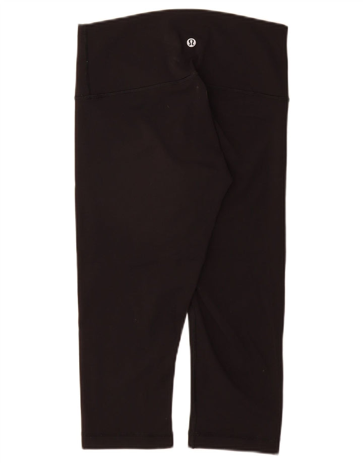 LULULEMON Leggings capri feminino US 6 médio preto nylon