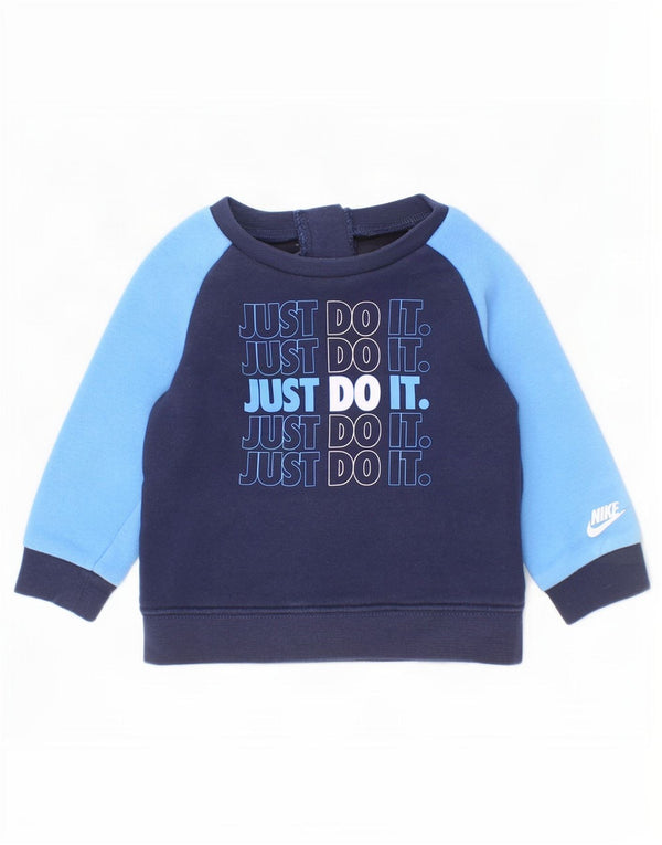 Suéter gráfico Nike Baby Boys 9-12 meses azul marinho colorblock