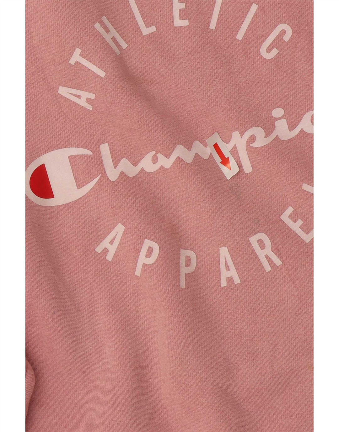Champion feminino gráfico moletom jumper UK 14 médio algodão rosa