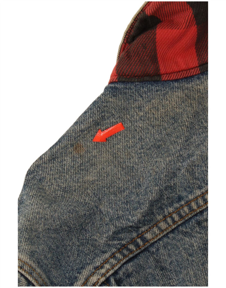 Jaqueta jeans masculina Levi's UK 42 XL azul algodão