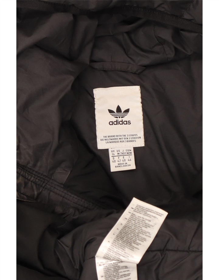Jaqueta acolchoada com capuz feminina ADIDAS UK 14 médio preto poliéster