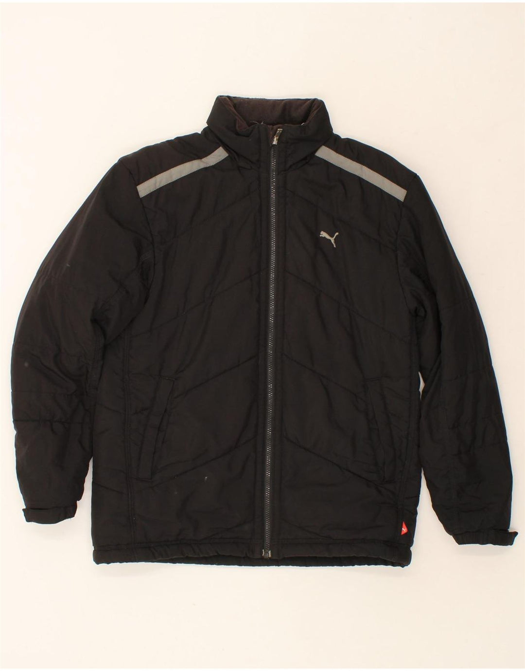 PUMA Boys Graphic Padded Jacket 13-14 Years Black Vintage Puma and Second-Hand Puma from Messina Hembry 