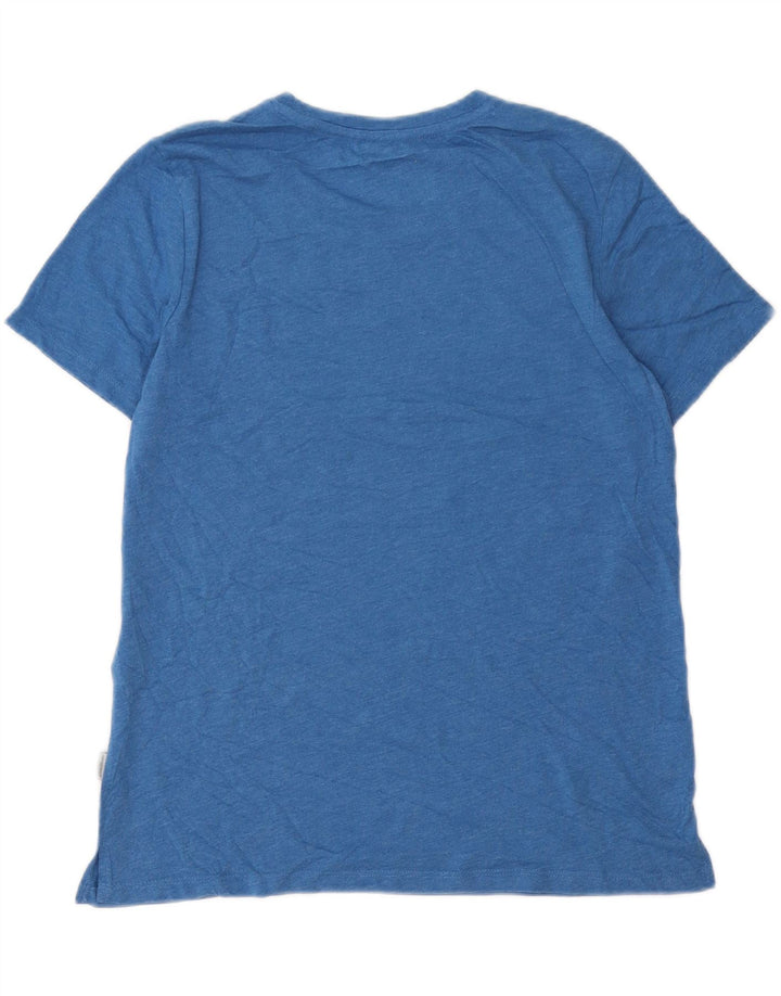 Camiseta feminina Eddie Bauer UK 16 grande algodão azul