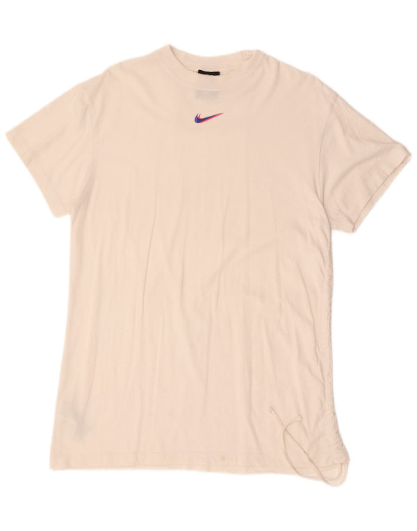 Camiseta feminina Nike Loose Fit UK 14 Médio Algodão Branco