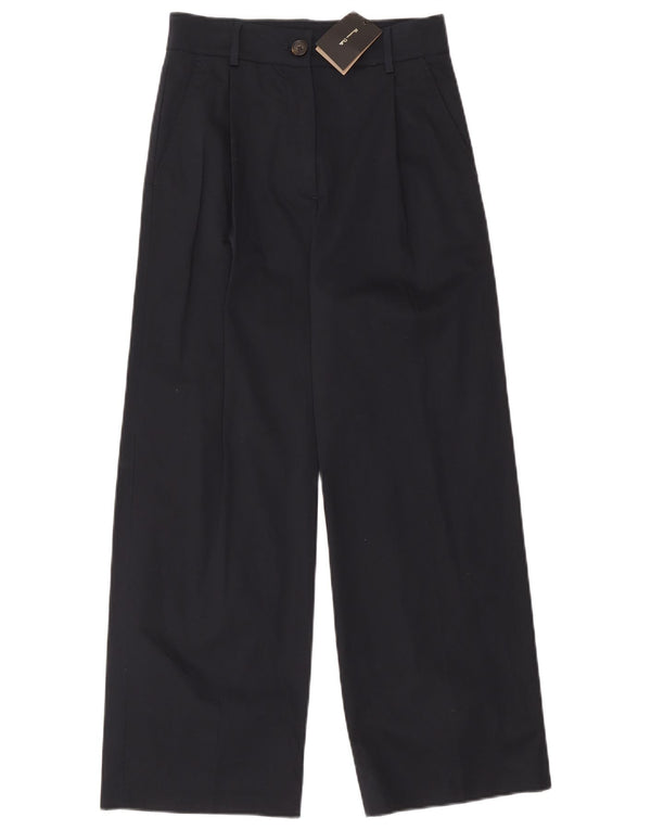 Calça Chino Mulher Massimo Dutti Cintura Alta EU 34 2XS W24 L25 Azul Marinho