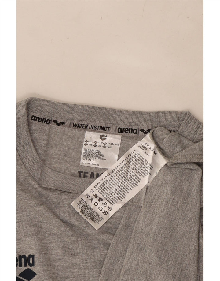 Camiseta masculina ARENA 14-15 anos algodão cinza