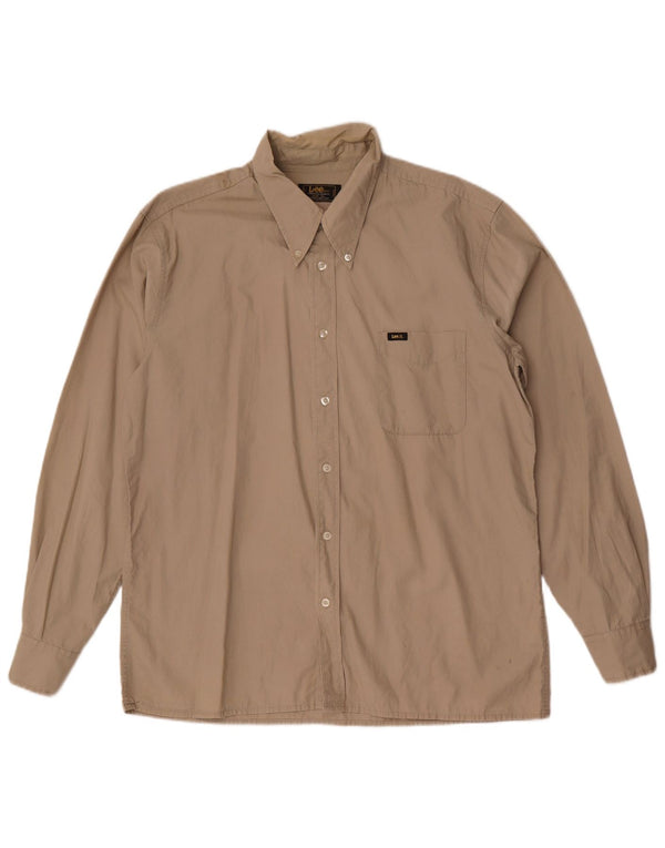 Camisa masculina Lee XL algodão bege
