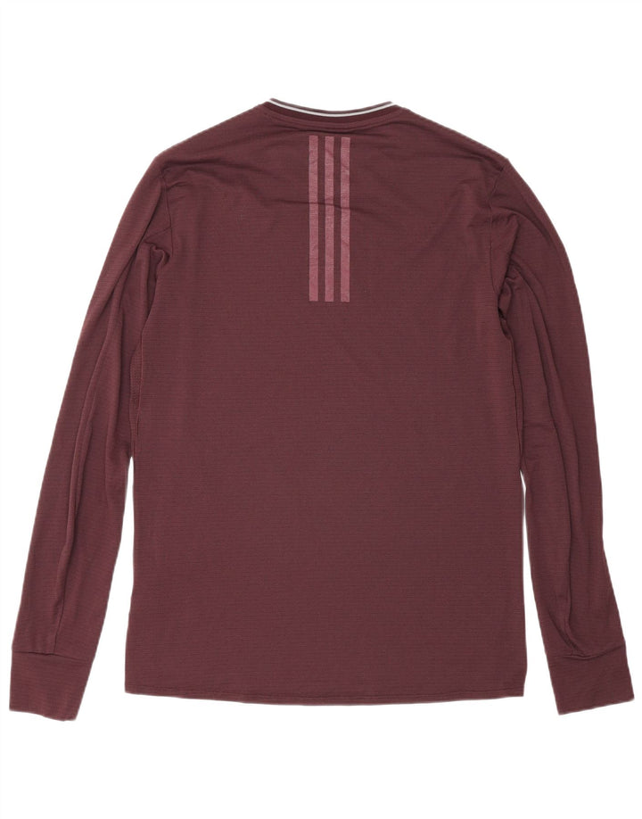 Adidas Masculino Climacool Top Manga Longa Pequeno Poliéster Borgonha
