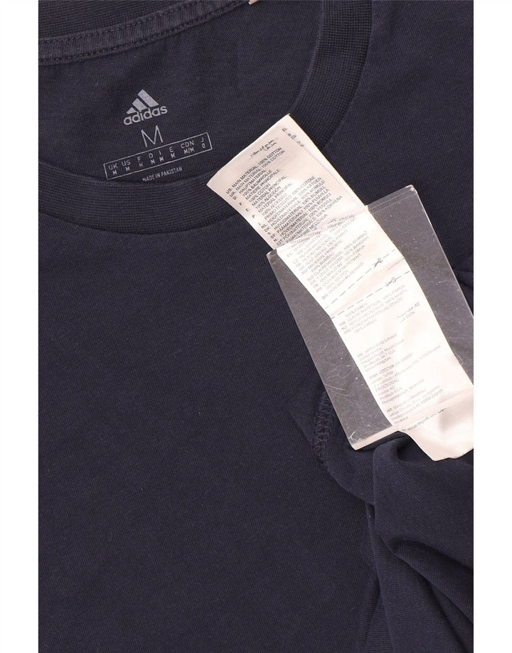 Camiseta masculina ADIDAS Top médio algodão azul marinho