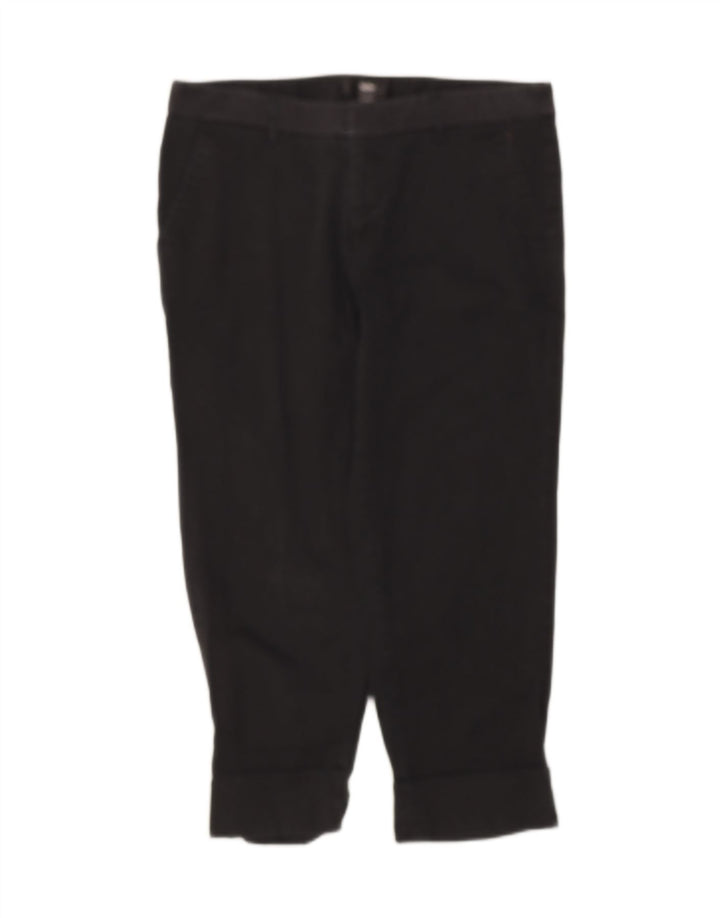 Calça capri feminina MOSSIMO stretch reta US 10 grande W32 L23 preta