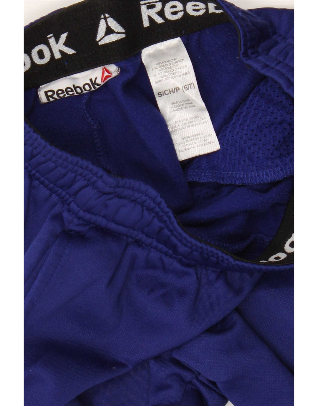 Reebok Meninos Calças de Treino Joggers 6-7 Anos Pequeno Azul Poliéster