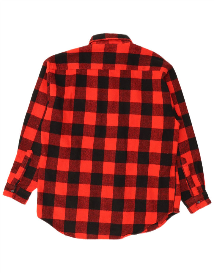 Denunciar Camisa masculina de flanela lenhador médio vermelho guingão