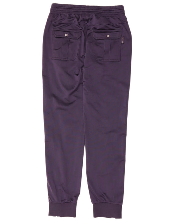 Calça de treino feminina Champion Joggers UK 10 pequeno poliéster azul marinho