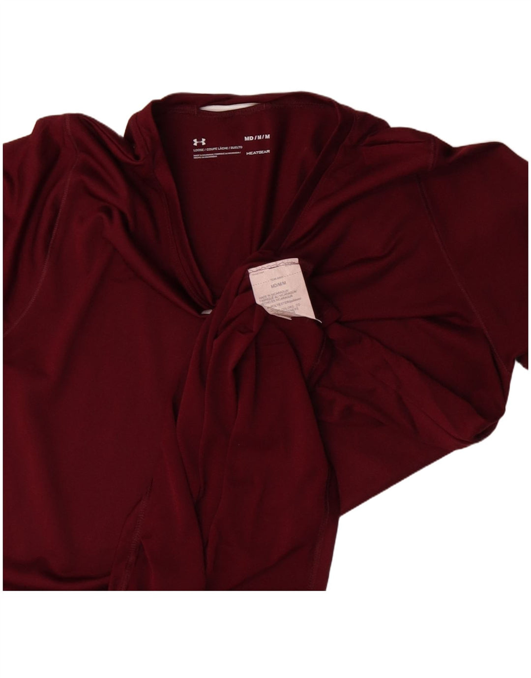 Camiseta feminina Under Armour UK 12 médio vermelho poliéster esportivo