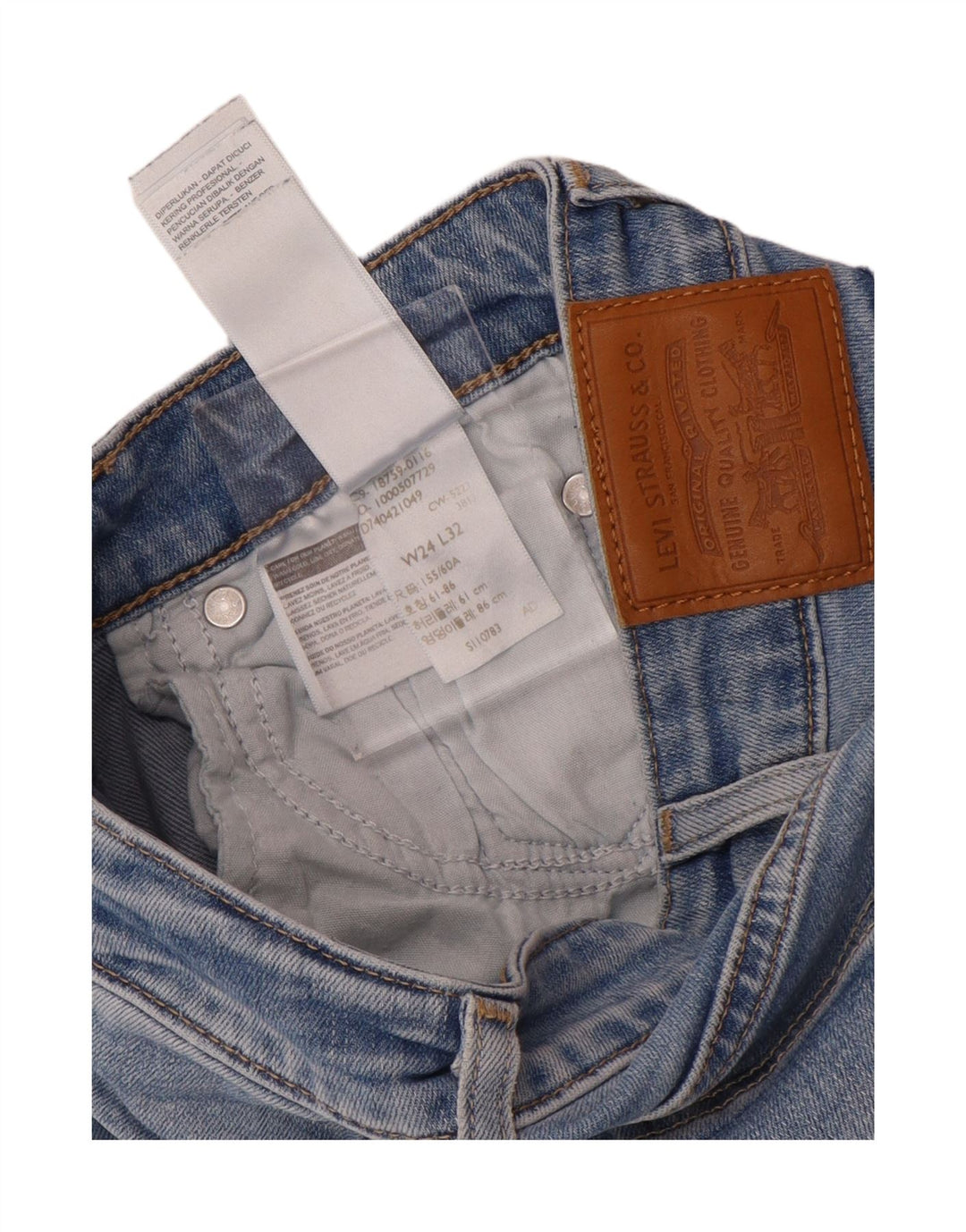 Calça Jeans Levis Feminina 725 High Rise Bootcut W24 L28 Azul Algodão
