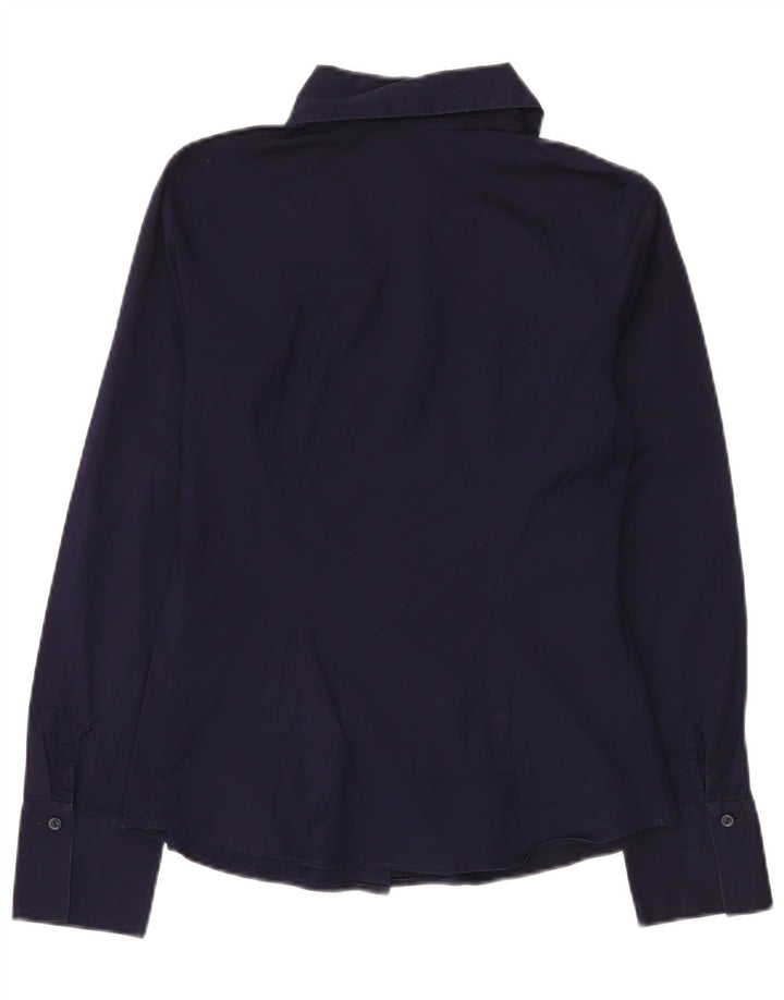 Blusa feminina Roccobarocco com estampa gráfica IT 44 algodão azul marinho médio