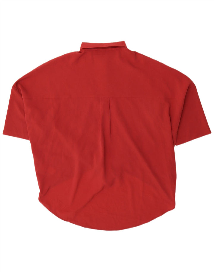 Blusa feminina de manga curta French Connection UK 16 grande vermelha