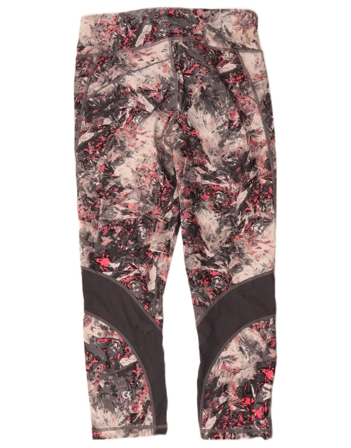 Calvin Klein Leggings Femininas com Padrão Abstrato Reino Unido 8 Pequenas Multicoloridas