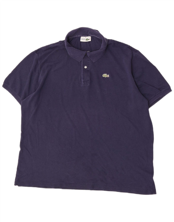 Camisa polo masculina Lacoste tamanho 8 3XL algodão azul marinho