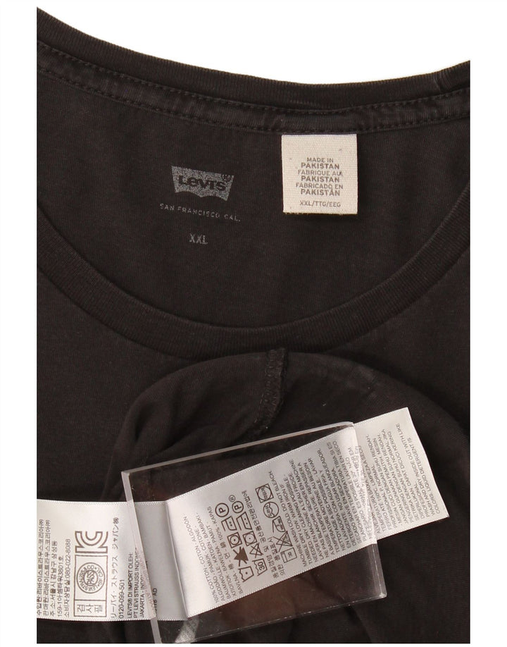 Camiseta masculina LEVI'S Top 2XL algodão preto