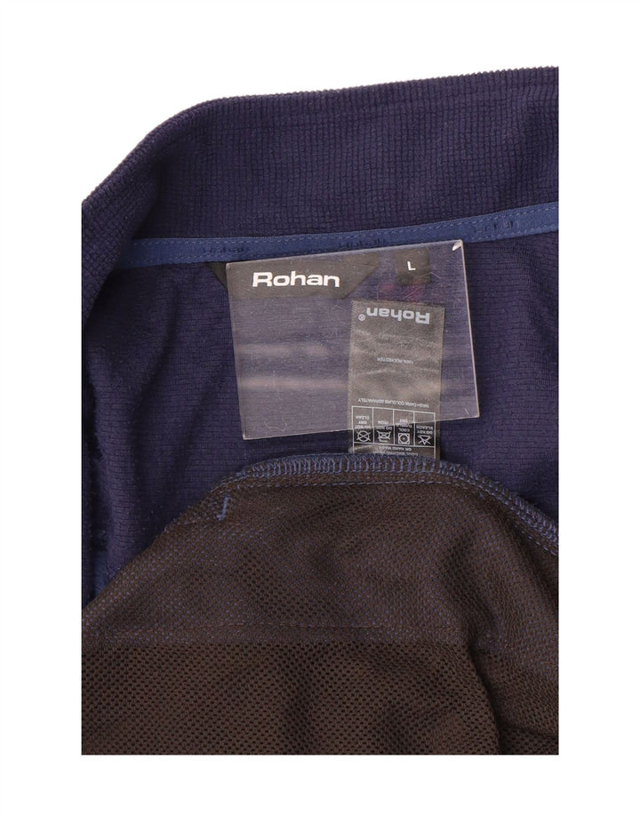 Rohan Mens Treino Top Jaqueta Grande Poliéster Colourblock Azul Marinho