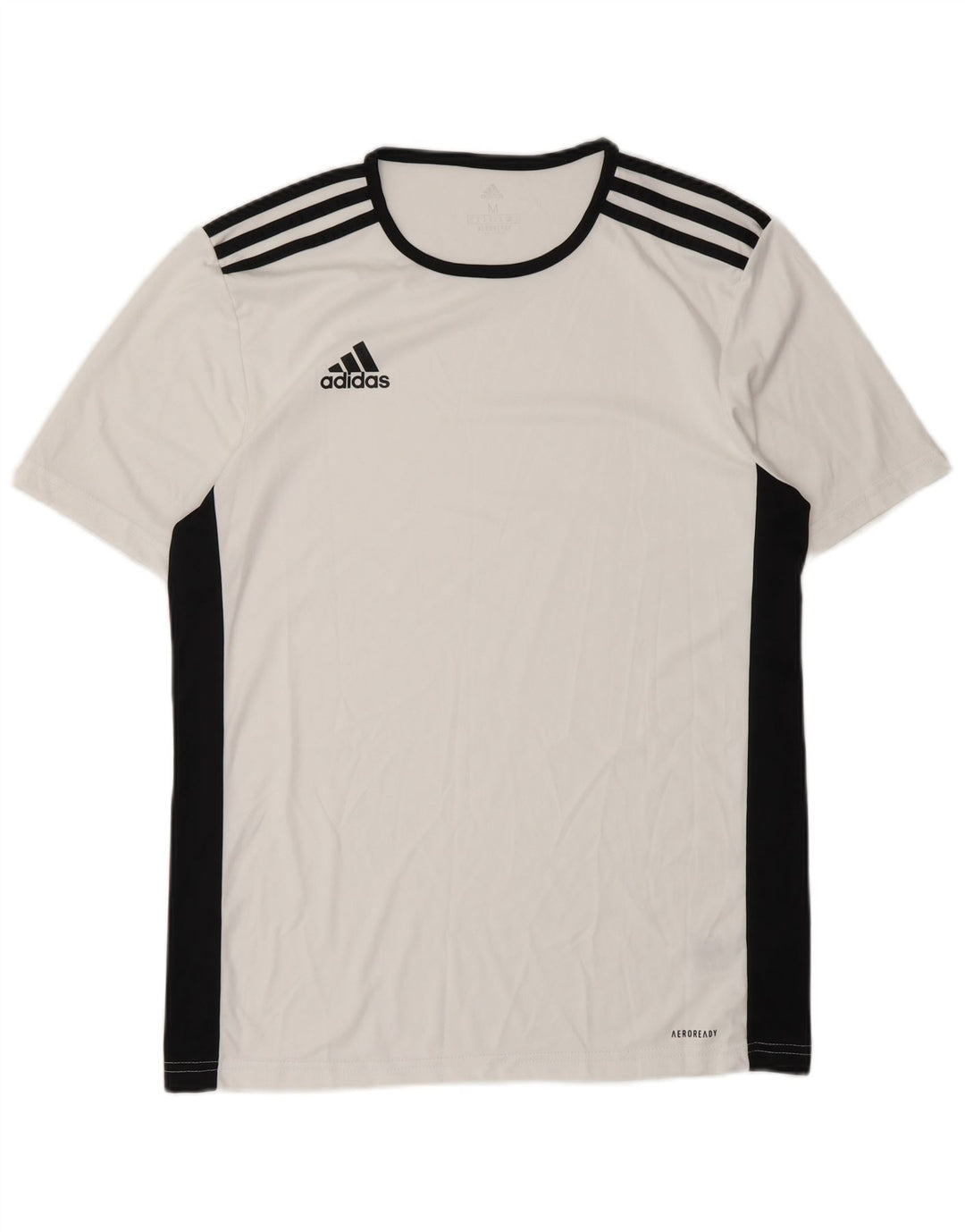 Adidas Mens Aeroready Camiseta Top Médio Branco Colourblock Poliéster