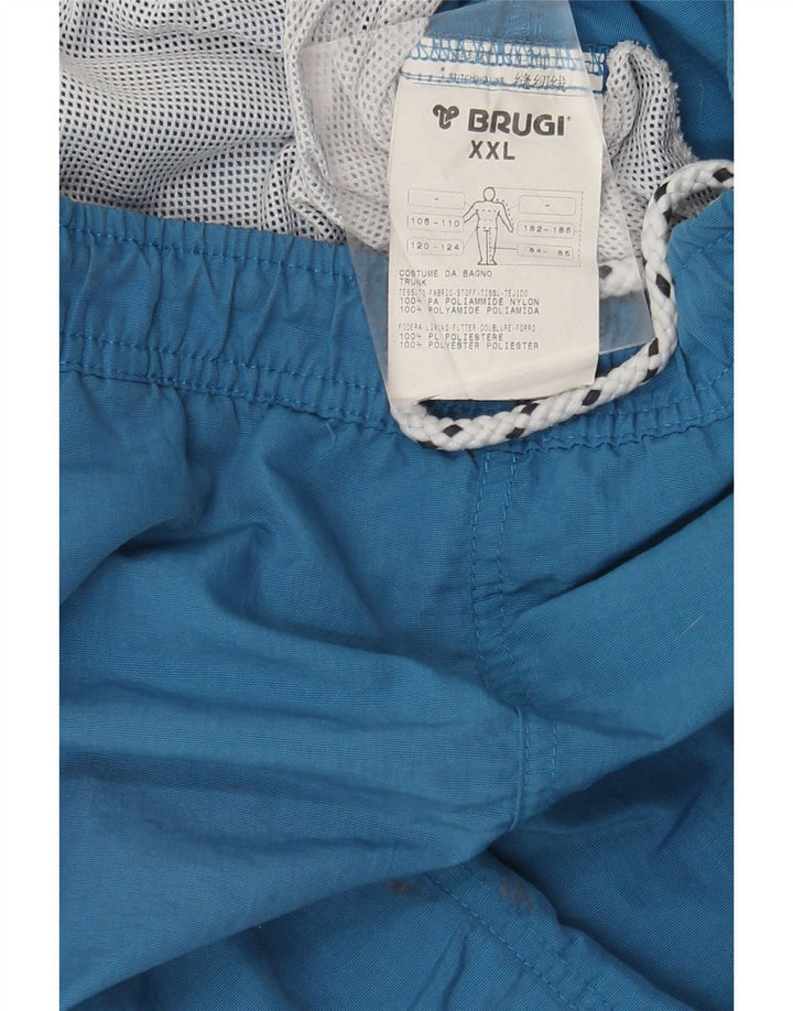 Shorts de natação masculino gráfico Brugi 2XL azul poliamida
