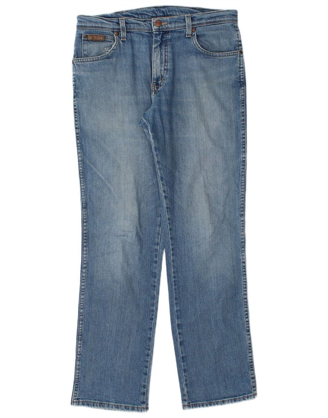 WRANGLER Masculino Texas Stretch Straight Jeans W33 L32 Azul Algodão