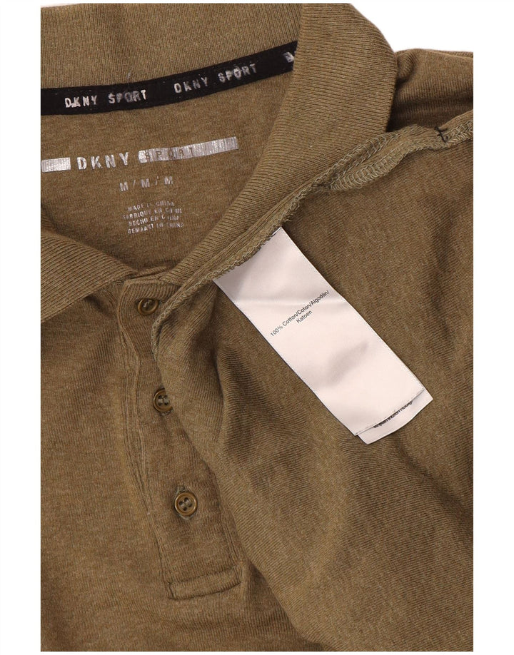 Camisa polo masculina Dkny de algodão cáqui médio