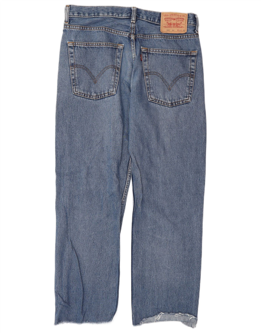 Levi's Masculino 582 Straight Jeans W32 L28 Azul Algodão