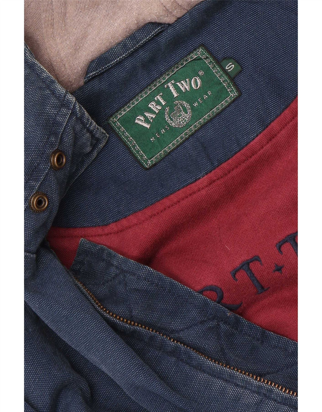 Parte Dois Jaqueta Bomber Masculina Com Capuz Solto Fit Reino Unido 36 Azul Pequeno