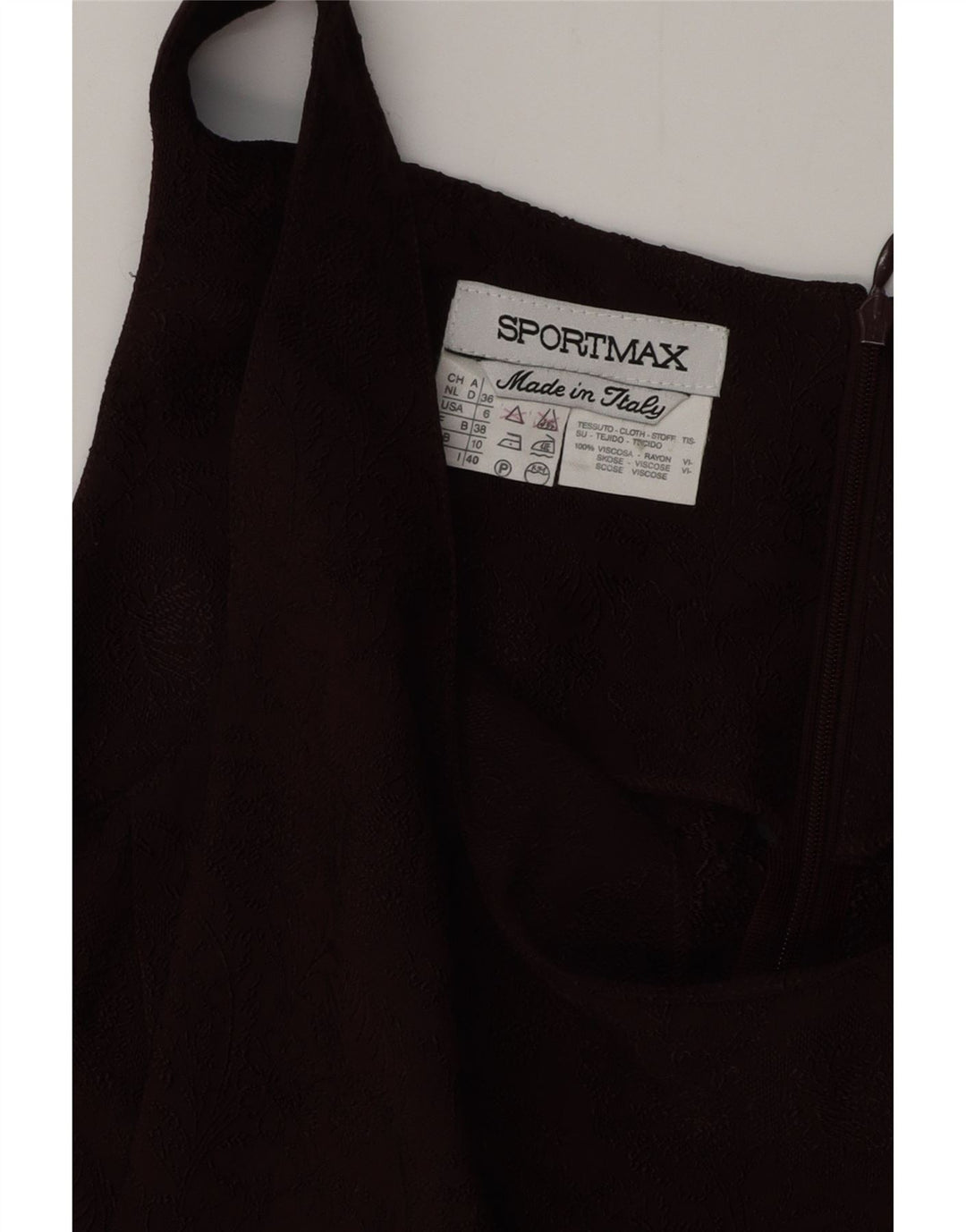 Vestido bodycon feminino sem mangas SPORTMAX UK 10 pequeno floral borgonha