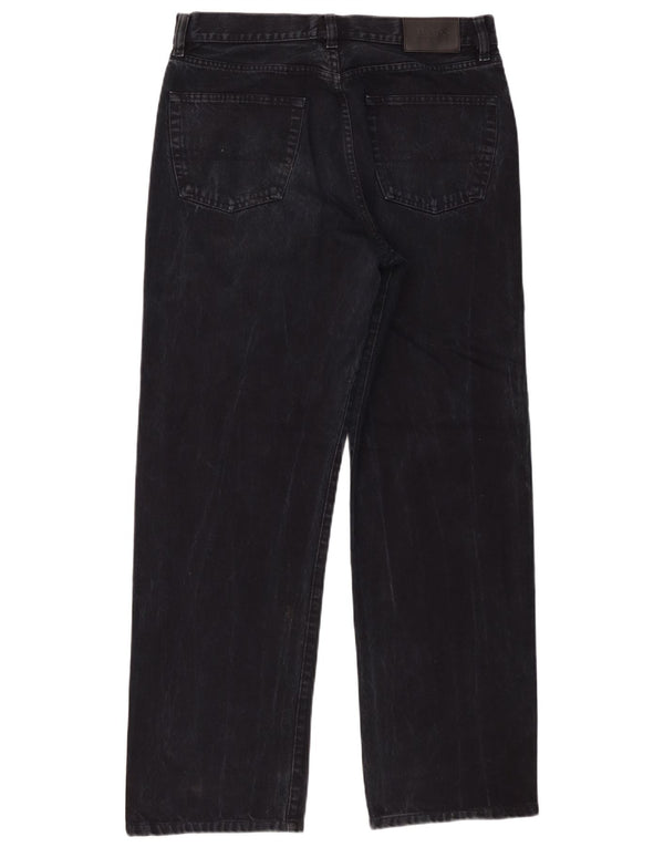 Hugo Boss Mens Straight Jeans W34 L30 Algodão Preto