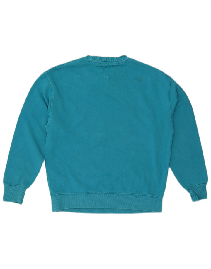 Tommy Hilfiger moletom gráfico masculino jumper pequeno azul algodão