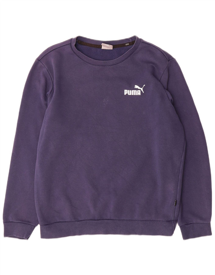 Puma moletom masculino jumper pequeno algodão azul marinho