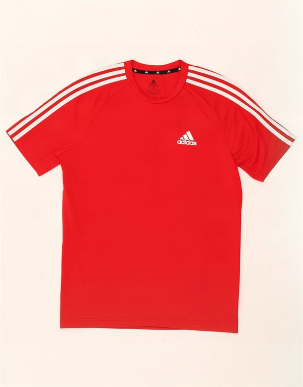 Adidas Mens Aeroready Camiseta Top Pequeno Poliéster Vermelho