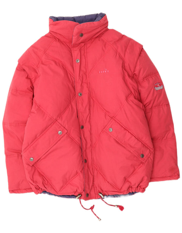 Jaqueta acolchoada reversível masculina Diadora UK 36 poliéster vermelho pequeno