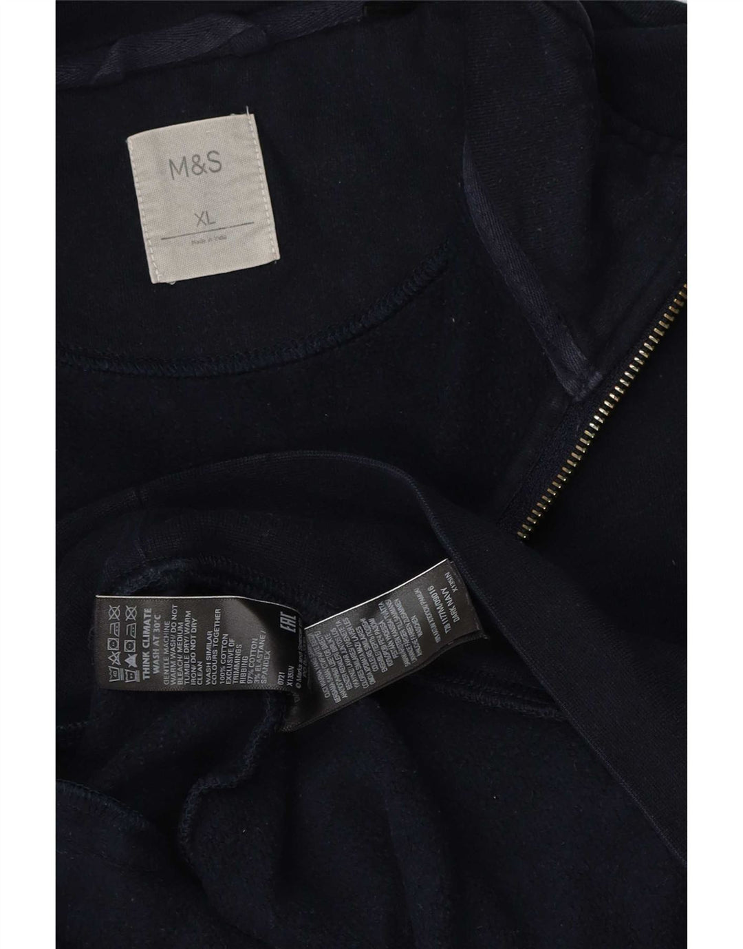 Jaqueta masculina de agasalho Marks & Spencer XL azul marinho algodão