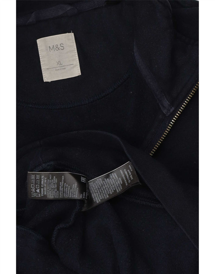 Jaqueta masculina de agasalho Marks & Spencer XL azul marinho algodão