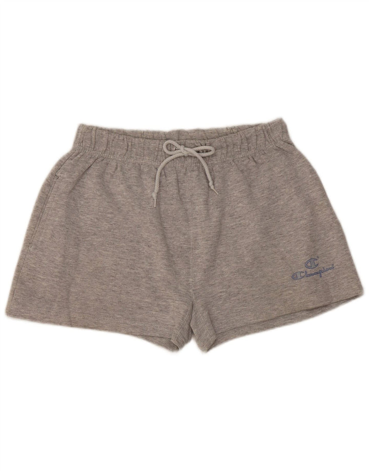 Shorts esportivos femininos Champion UK 14 algodão cinza médio