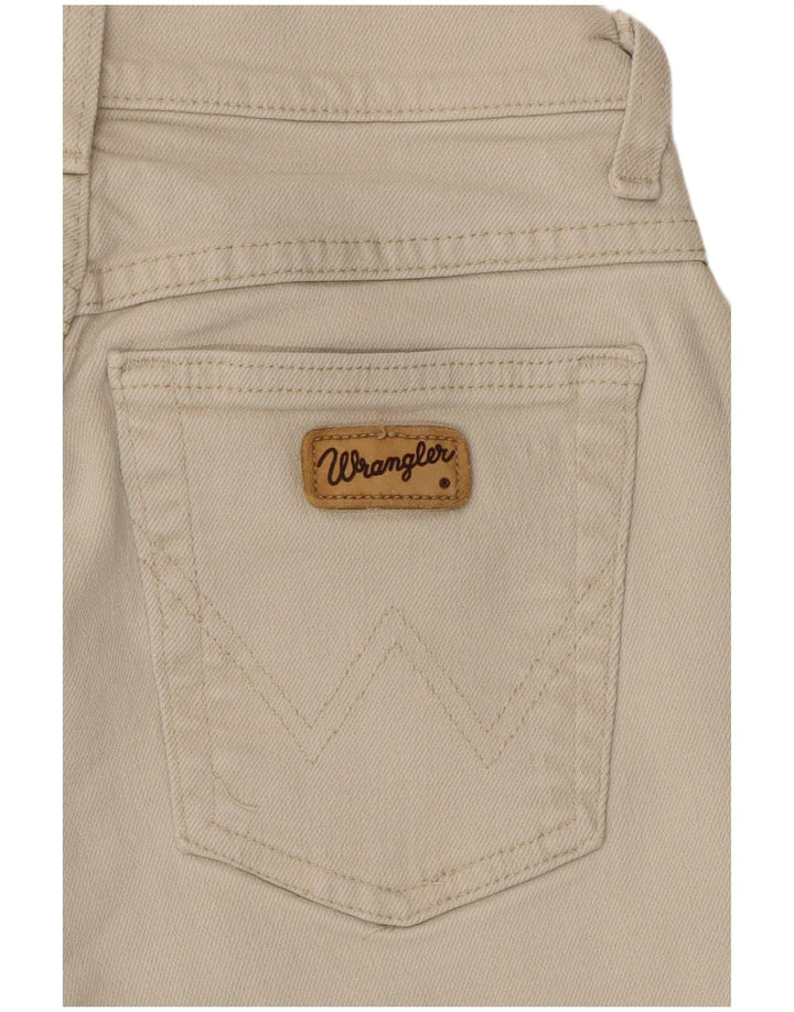Jeans cônicos femininos WRANGLER W24 L28 algodão bege