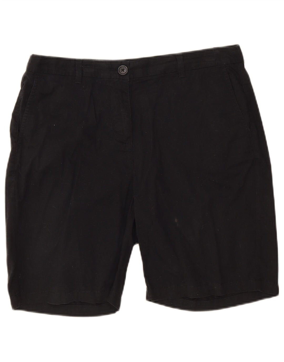 Shorts chino feminino Marks & Spencer UK 12 médio W30 algodão preto