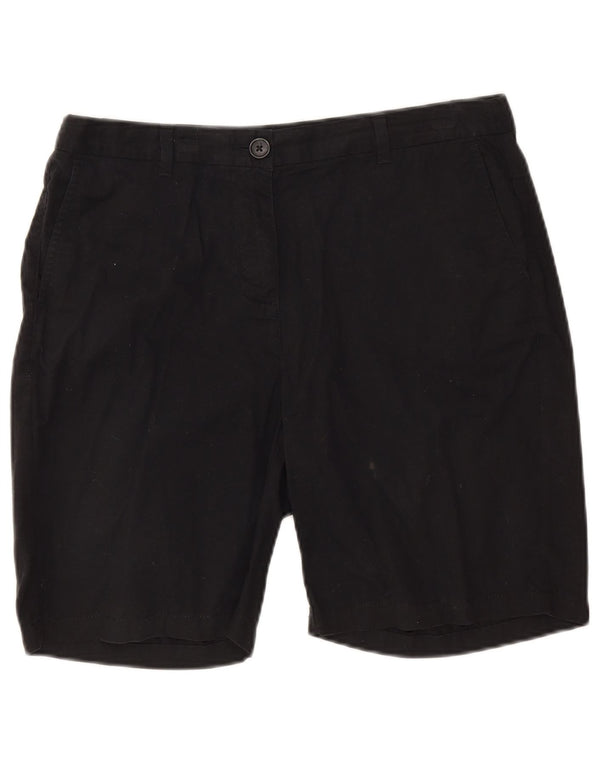 Shorts chino feminino Marks & Spencer UK 12 médio W30 algodão preto